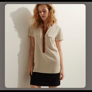 LOU & GREY color block linen dress